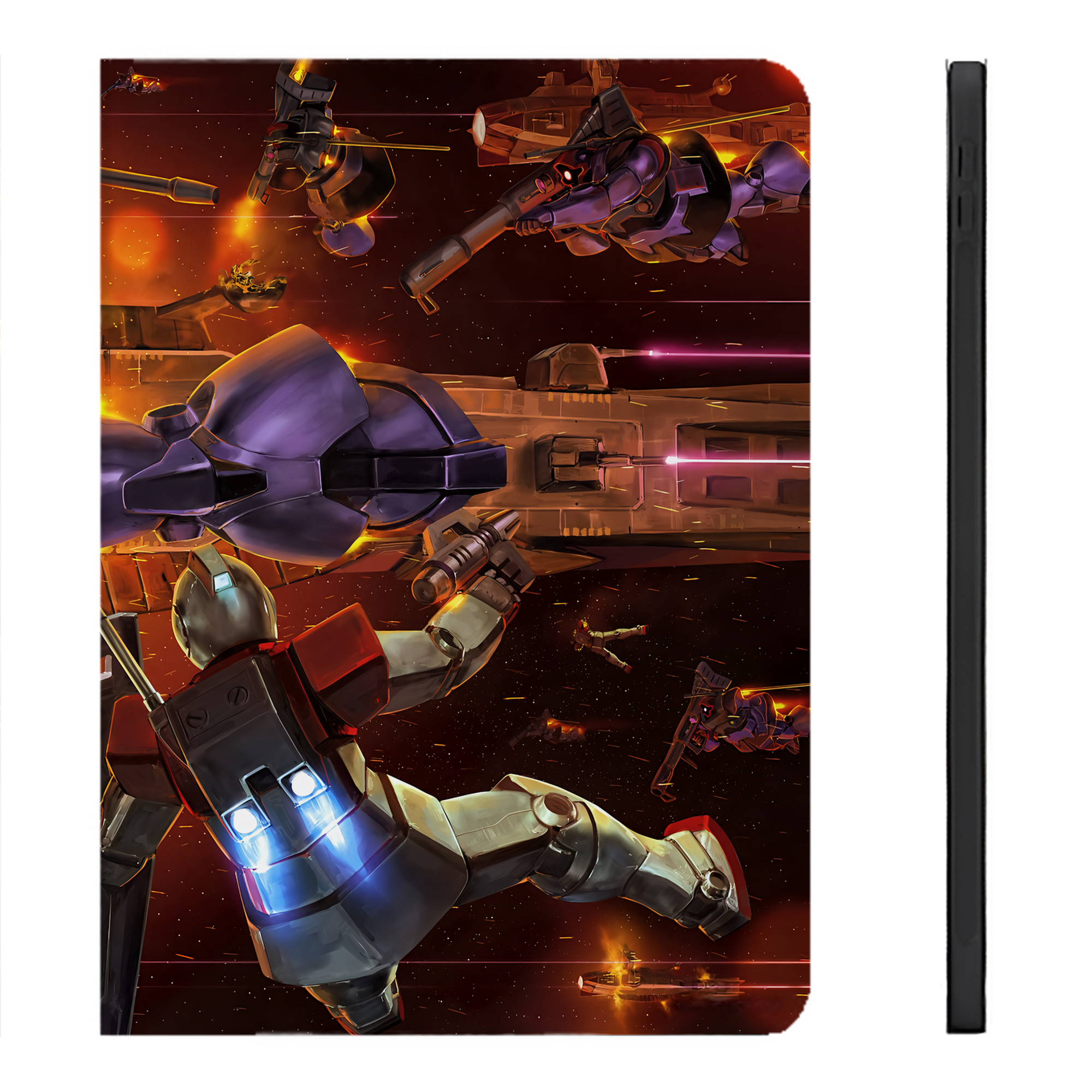 （画像用） 機動戦士ガンダム Mobile Suit Gundam IPadケース ペンホルダー付き ブックスタイルデザイン